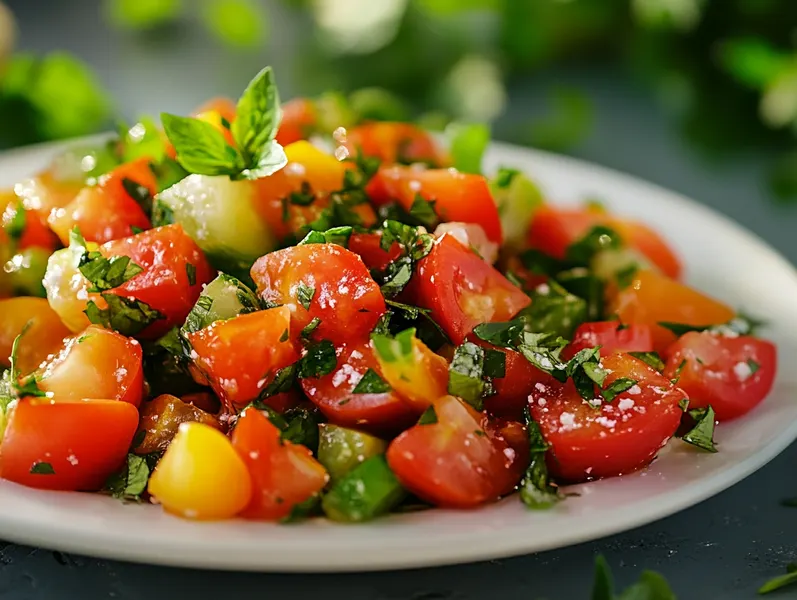 Délicieuse salade méditerranéenne épicée une recette pleine de saveurs