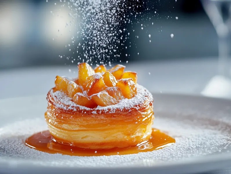 Délicieuses pommes au four caramélisées au miel et parsemees de fru...