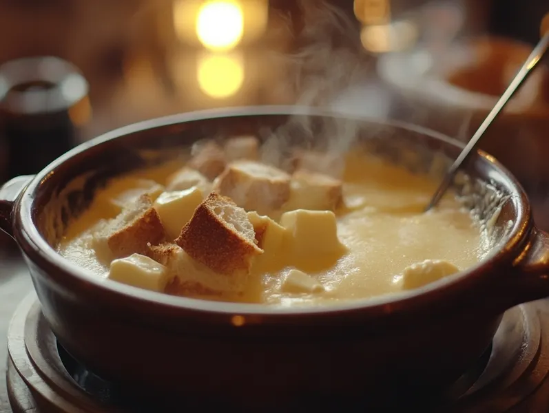 Recette de fondue suisse traditionnelle au fromage