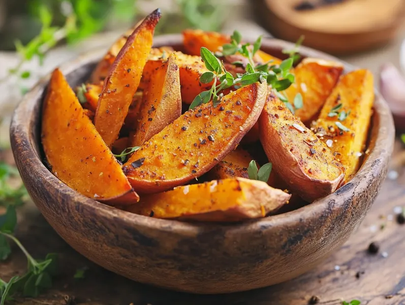 Recette de frite de patate douce croustillante au four
